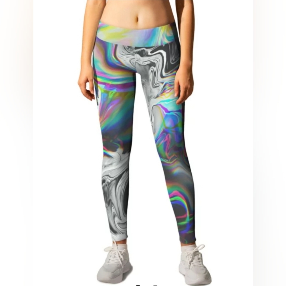 Multicolored melt Society6 leggings Size Small